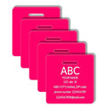 5Pack) Custom Personalized Luggage Tags-Customized Unique tag for Suitcase Backpack Travel,Bags (Pink-A) (Pink-a)