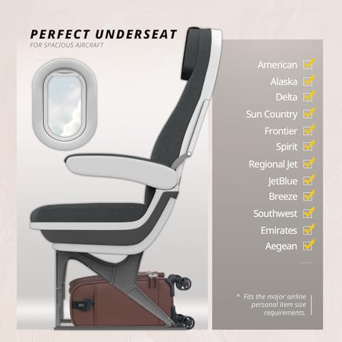 Underseat Carry On Luggage with Wheels (Chestnut Brown / Basic Underseat)