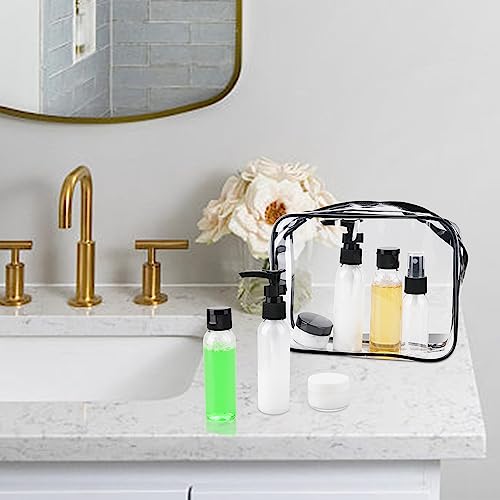 Travel Bottles for Toiletries 15 Pack 2oz TSA Approved Bottles (H-Black-15pcs)