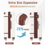 Luggage Set 2 Piece (Vintage Luggage / White(12+20+28))