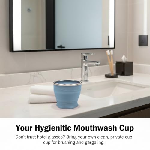 Collapsible Cup with Lid (Haze Blue)