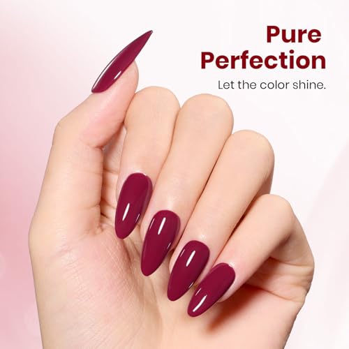 Beetles Dark Red Gel Polish (C - Creme Red | Burgundy Red)