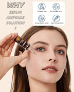 Anti Aging Serum with Hyaluronic Acid for Microneedling Serum Ampoules for Face 0.35 oz 4 Vials (anti aging kit)