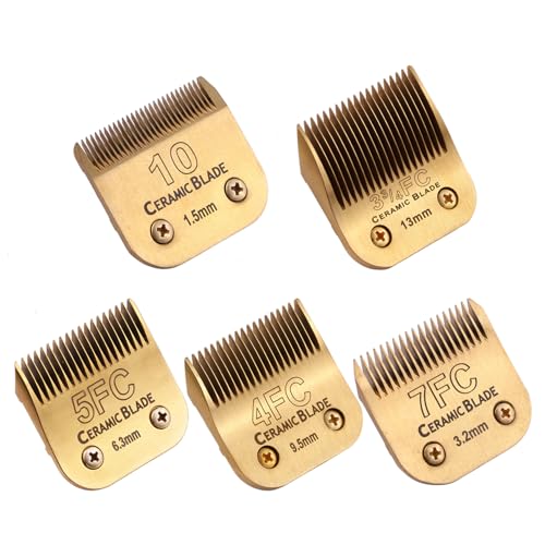 Replacement Blades Compatible with AGC BDC BGC Classic 76 A5 5Pcs Golden (10+3F+4F+5F+7F)