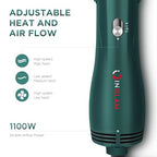 Hair Dryer Brush Set (Dark Green)