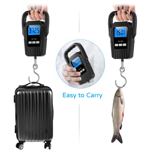 Digital Fish Scale Hanging Scale Fishing Scale (Black)