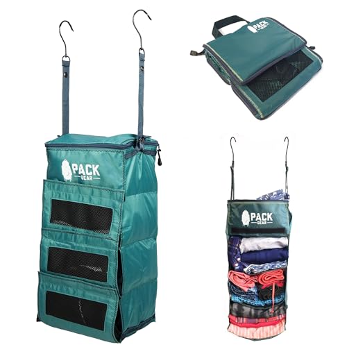 Hanging Luggage Organizer (Small (Carry-On) / Mesh Green)