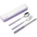 Travel Utensils with Case (Purple)
