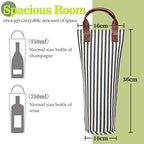 Single Wine Cooler Bag Tote (Blue Stripe)