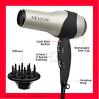 Turbo Hair Dryer (Grey/Black / 4.05x11.15x9.25 Inch (Pack of 1) / HAIR DRYER)