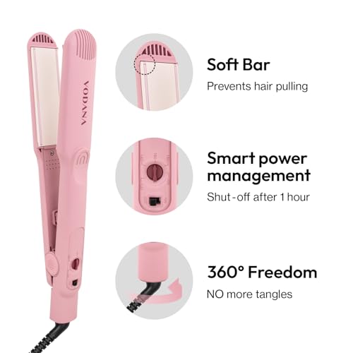 Professional Ceramic Hair Straightener 1.5 inch (1.5 Inch / Milk Tea Rose)