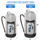 2PK 120L Laundry Bag Backpack (120L - 2PK / Gray)