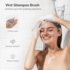 Silicone Scalp Massager Shampoo Brush (Gray Blue)