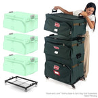 Green Christmas Ornament Storage Box with Dividers (72 Ornaments)