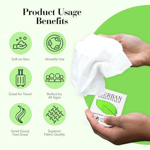 Peppermint Wipes & Towelettes (20 Count (Pack of 1))