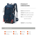 40L Hiking Backpack (Blue&orange / 40L)