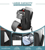 Expandable Travel Backpack (Khakiblack / 18.4 Inch (22''x14''x11''))