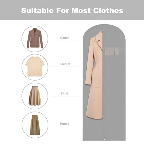 Dress Bags for Gowns Long (Grey / 65''- 1 Pack)