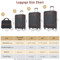 Luggage Set 3 Piece (Vintage Luggage / Black(12+20+24+28))