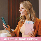 Premium Leather Passport Holder Covers Case (BB-LG PINK)