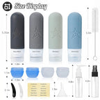 18 Pack Travel Bottles for Toiletries (06-Gray)