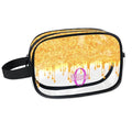 Personalized Clear Makeup Bag with Name (Gold)
