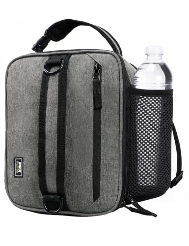 Expandable Small Lunch Box for Men Women Kids to Work School (Gray)