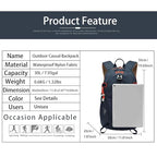 Hiking Backpack 30L Foldable Travel Daypack For Women Men (Navy Blue / 30L)