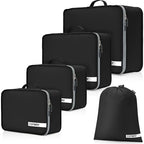 Packing Cubes for Travel 5 Set Black (Black / 5PCS)