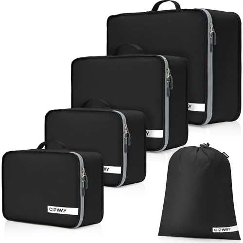 Packing Cubes for Travel 5 Set Black (Black / 5PCS)