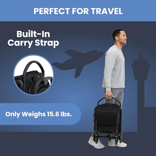 Icon Ultra Compact Lightweight Everyday & Travel Stroller (Black)