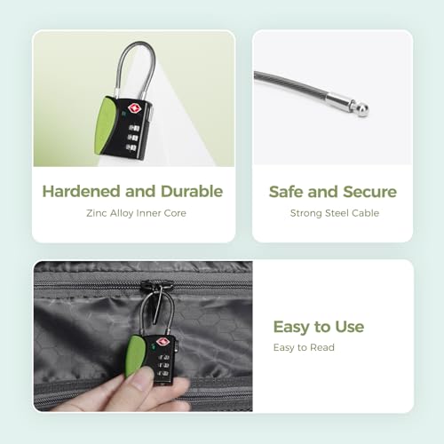TSA Approved Travel Luggage Locks (Apple Green / 1 Pack)