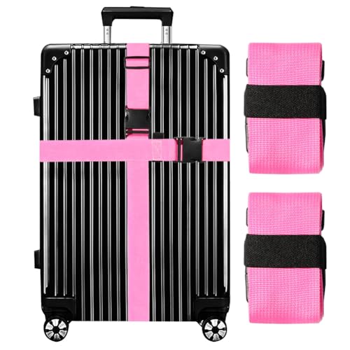 Luggage Straps for Suitcases TSA Approved (Pink)