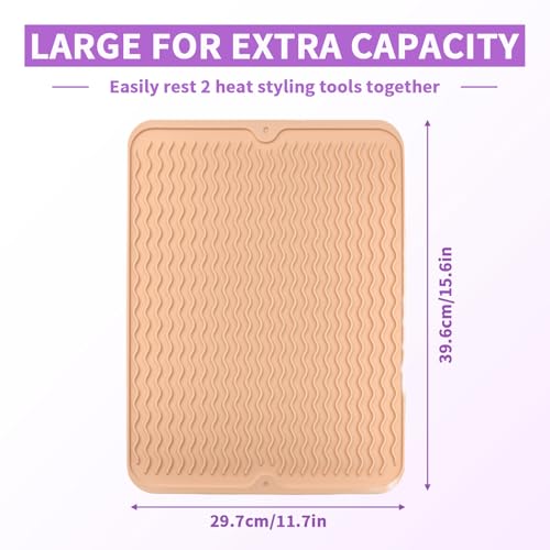 Oversize Silicone Heat Resistant Mat (Pink)