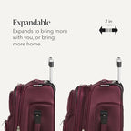 Sion Softside Expandable Spinner Luggage Durable Lightweight Travel Suitcase (2-Piece Set (Carry-On/Large) / Merlot)