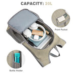 10 15L Small Rucksack Foldable Backpack Lightweight Packable Daypack Travel Outdoor Hiking Shoulder Bag (Beige / 20L)
