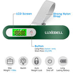 Digital Luggage Scale Vacation Travel Essentials Accessories Gifts for Traveler Portable Suitcase Handheld Weight Scale 110 lbs Hanging Baggage Travel Must Haves (Green)