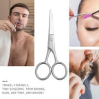 2PCS Small Grooming Scissors for Men and Women