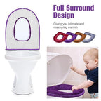 4 Pcs Toilet Seat Covers Warmer (Gray, Violet, Red, Brown / Modern)