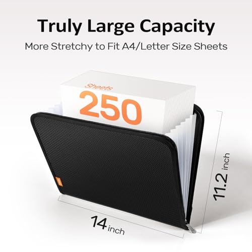 7 Pockets Accordion File Organizer (Sky Blue / 7 Pocket)