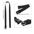 4 Pack Luggage Straps for Suitcases (4Pcs Black / 45 In Connect)