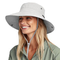 Sun Hats for Women Ponytail Wide Brim Summer Packable Cowboy Hat (One Size / Light Grey)