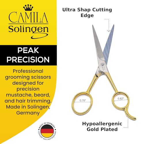 CS07 Hair Scissors Professional 5 Inch Very Sharp Grooming Scissors. Razor Edge Barber Hair Cutting Scissor. Carbon Steel Hair Cutting Shears for Salon. Made of in Solingen Germany (5 inch (Pack of 1))