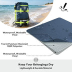30L Waterproof Dry Backpack & Phone Case (Navy Blue/Black/Green / 30L)