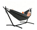 Lazy Daze Portable Hammock with Stand (Black Frame- Deep Gray)