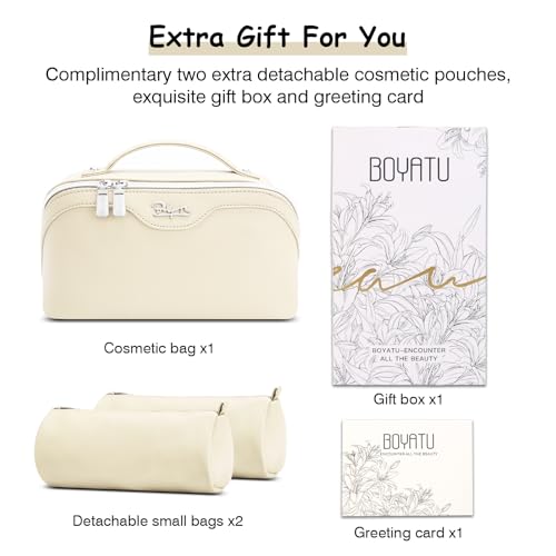 Travel Makeup Bag Organizer Cosmetic Bag (04-B-White)