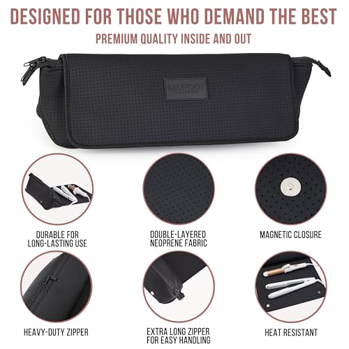 Hair Tools Travel Bag and Heat Resistant Mat (Mesh Black)