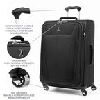 Maxlite 5 Softside Checked Luggage Spinner (Checked-Medium 25-Inch / Black)