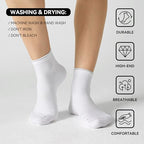 Ankle Compression Running Athletic Socks for Men Women (Small-Medium / White (5 Pairs))