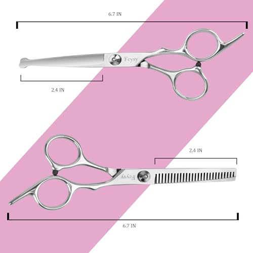 Hair Cutting Scissors Kit for Kids (10pcs Silver)